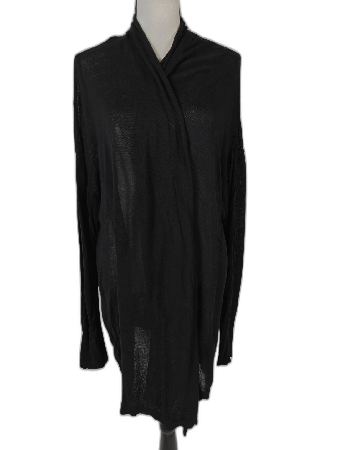 Womens Ann Taylor Open Front Cardigan Black XXL