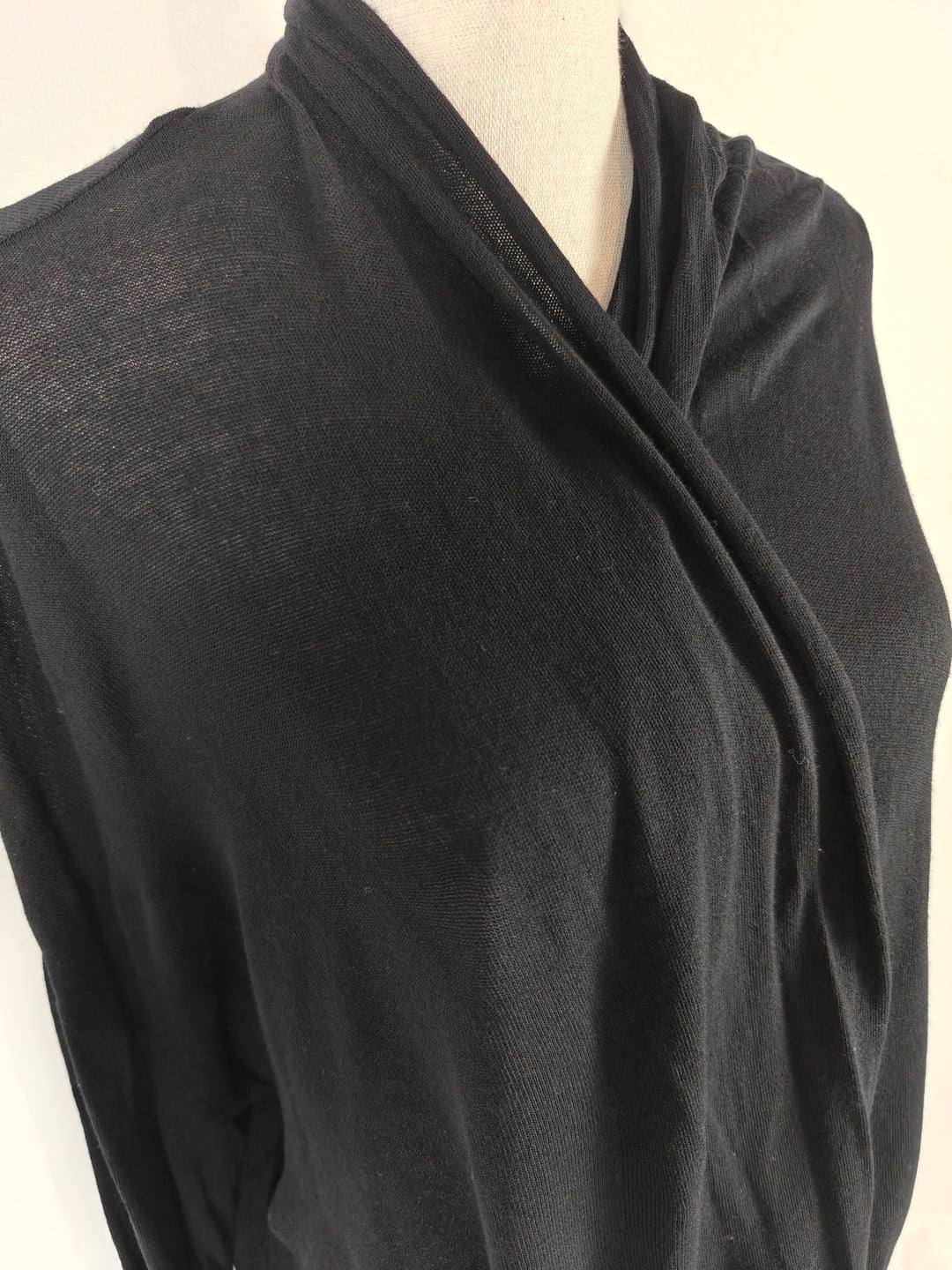 Womens Ann Taylor Open Front Cardigan Black XXL