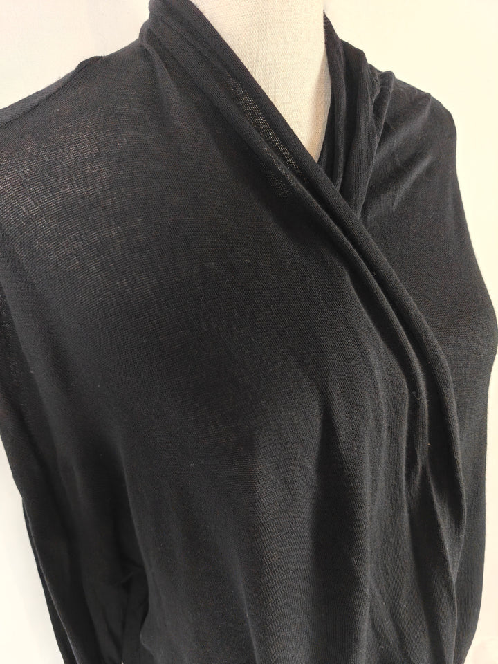 Womens Ann Taylor Open Front Cardigan Black XXL