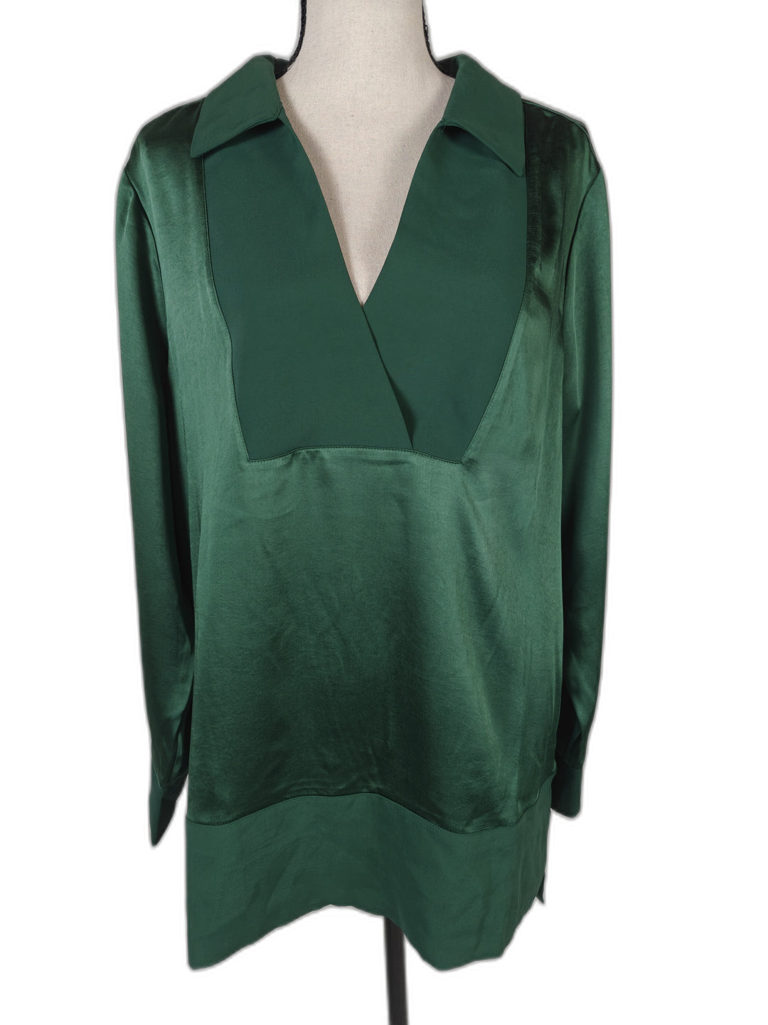 Womens Chicos Relaxed Collar Tunic Green Size 10
