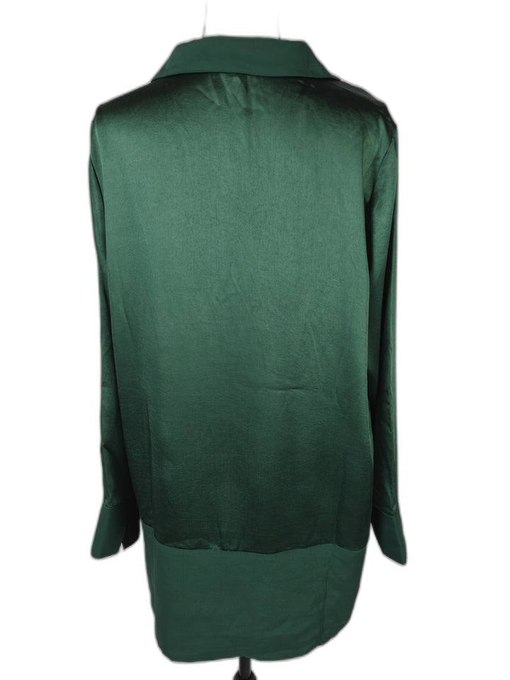 Womens Chicos Relaxed Collar Tunic Green Size 10