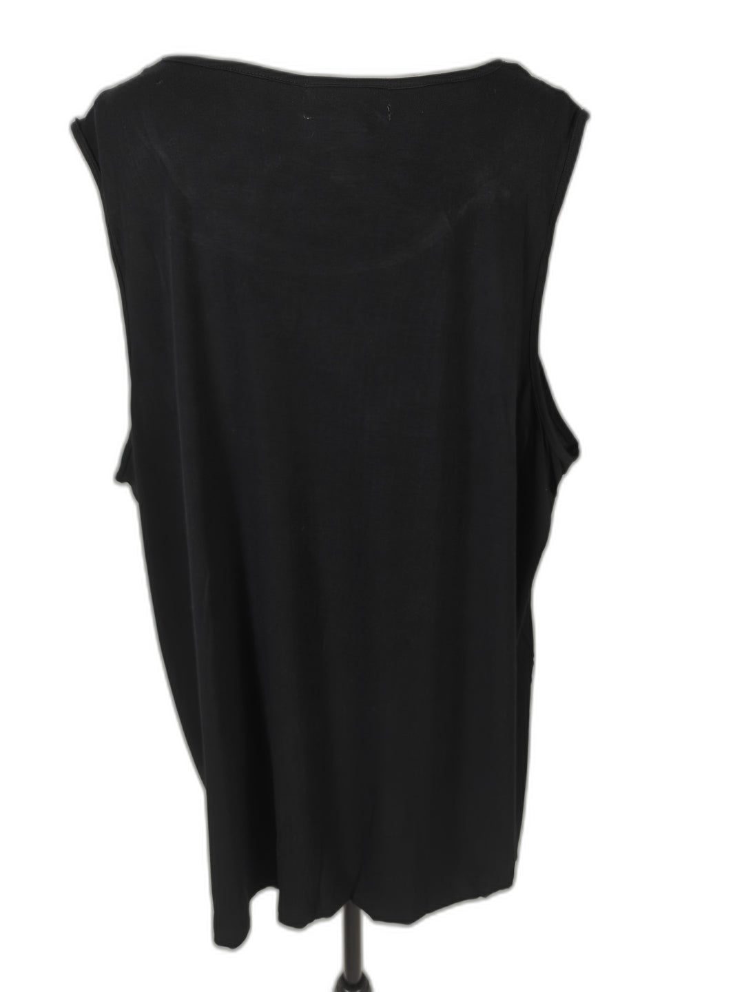 Womens Design History Sequin Tank Top Black Gold Silver Size 3X