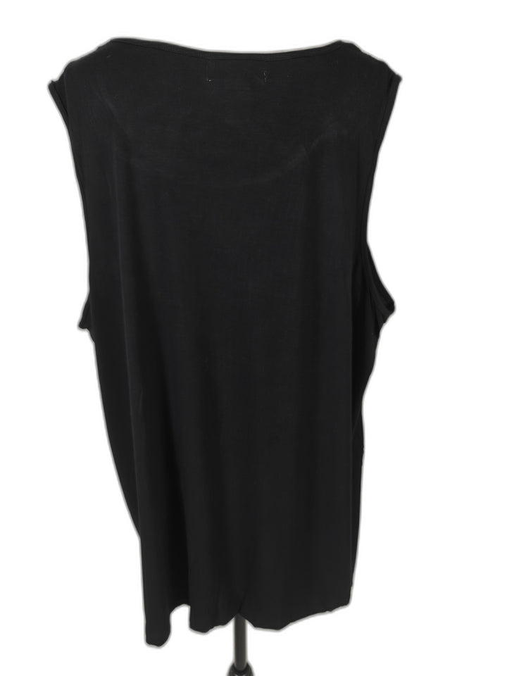 Womens Design History Sequin Tank Top Black Gold Silver Size 3X