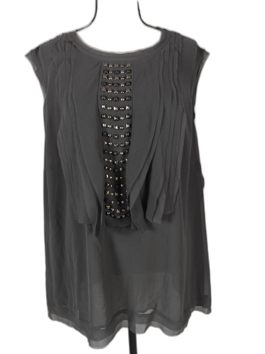 Womens Michael Kors Embellished Blouse Gray Size 22W