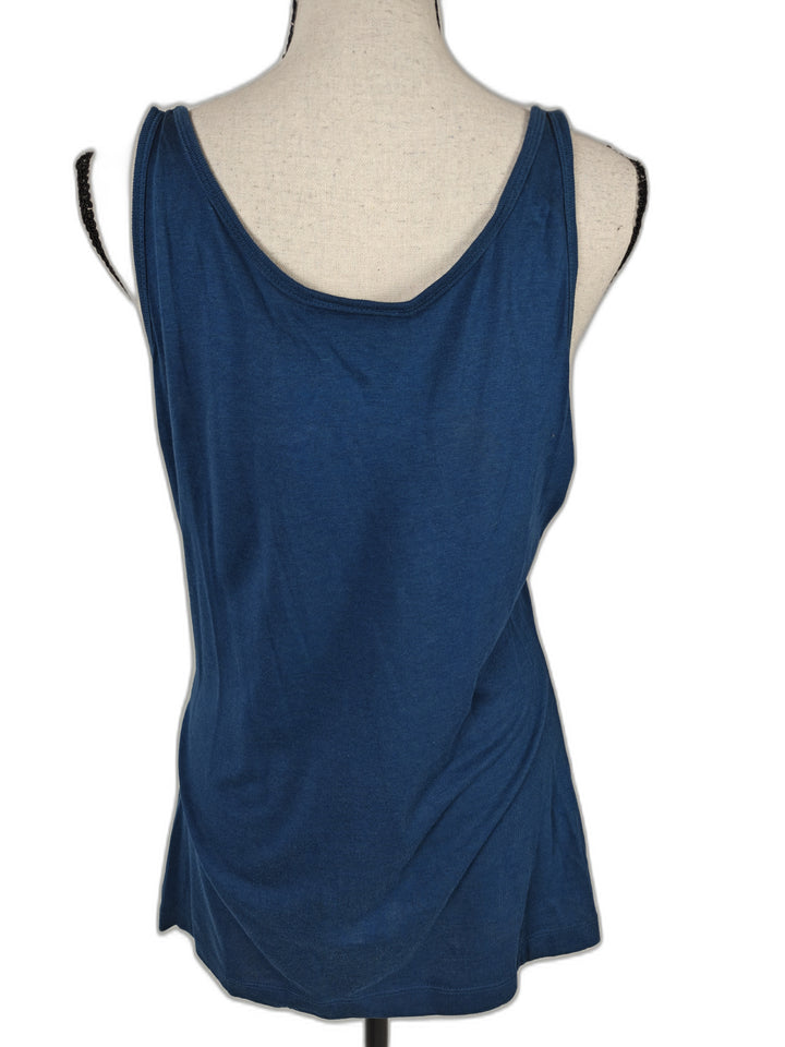 Womens The Limited Tank Top Blue Sequin Size Large