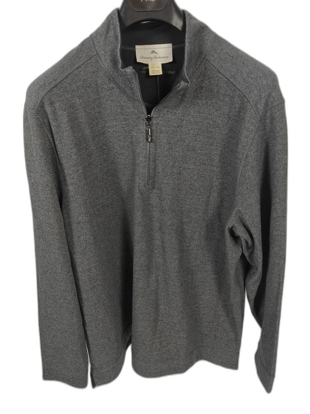 Mens Tommy Bahama Reversible Quarter Zip Pullover Gray XXL
