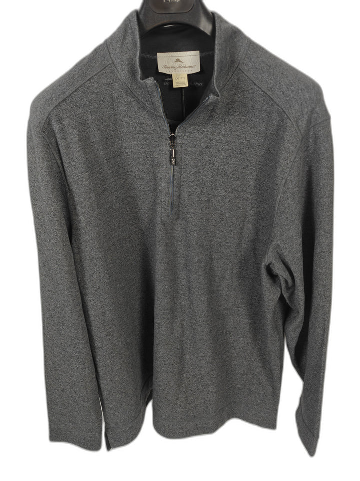 Mens Tommy Bahama Reversible Quarter Zip Pullover Gray XXL