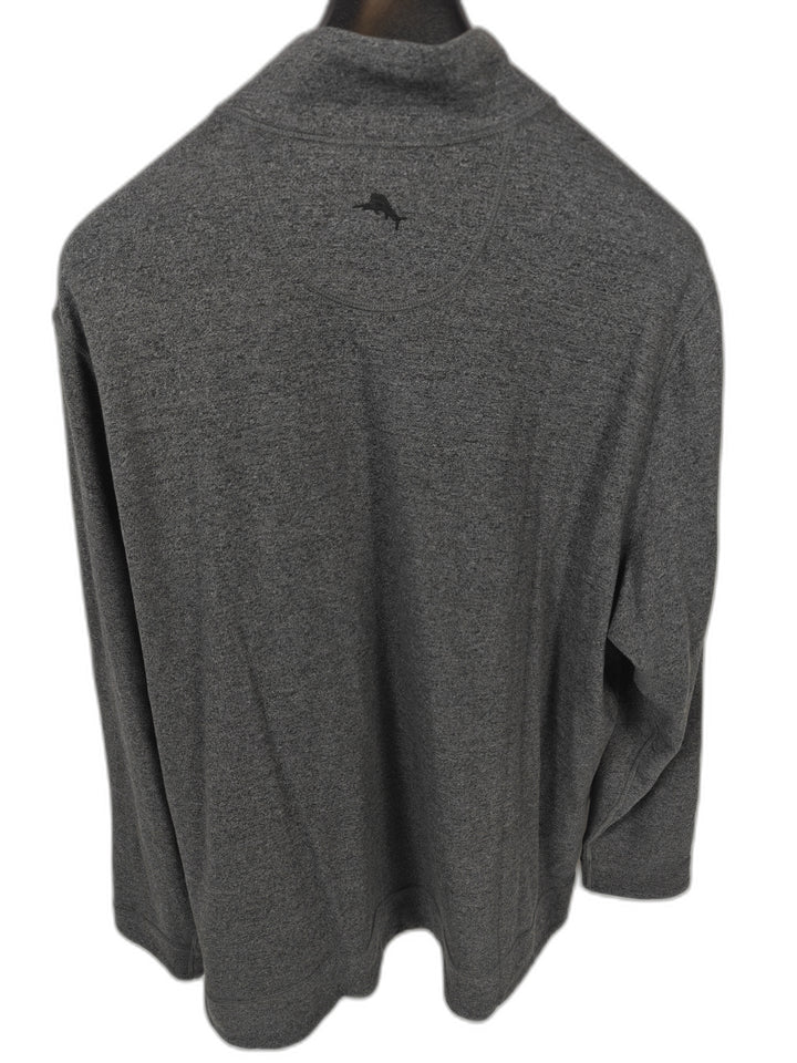 Mens Tommy Bahama Reversible Quarter Zip Pullover Gray XXL