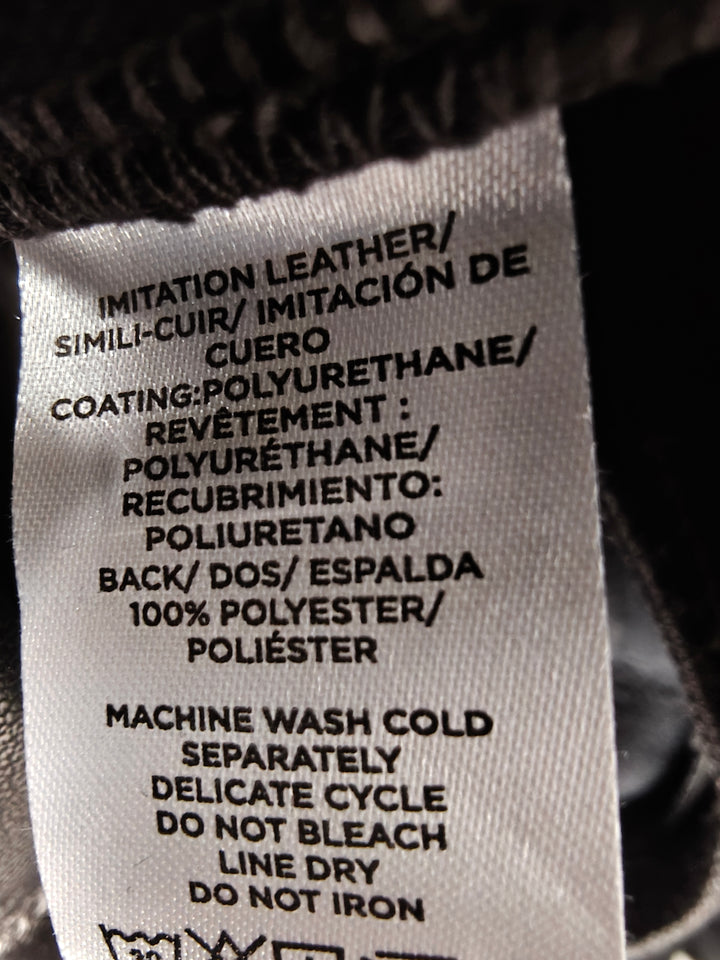 Womens LOFT Faux Leather Pants Black Size 12