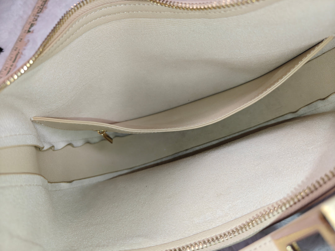 Womens Keyli Hobo Shoulder Bag Beige Gold Hardware