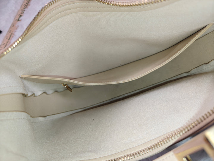 Womens Keyli Hobo Shoulder Bag Beige Gold Hardware