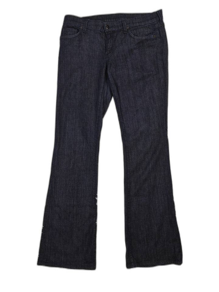 Citizens Of Humanity Womens Ingrid Low Rise Flare Jeans Dark Indigo Size 32
