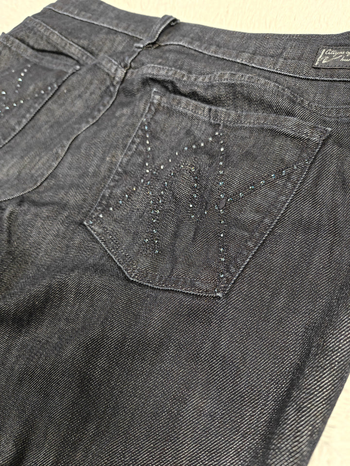 Citizens Of Humanity Womens Ingrid Low Rise Flare Jeans Dark Indigo Size 32