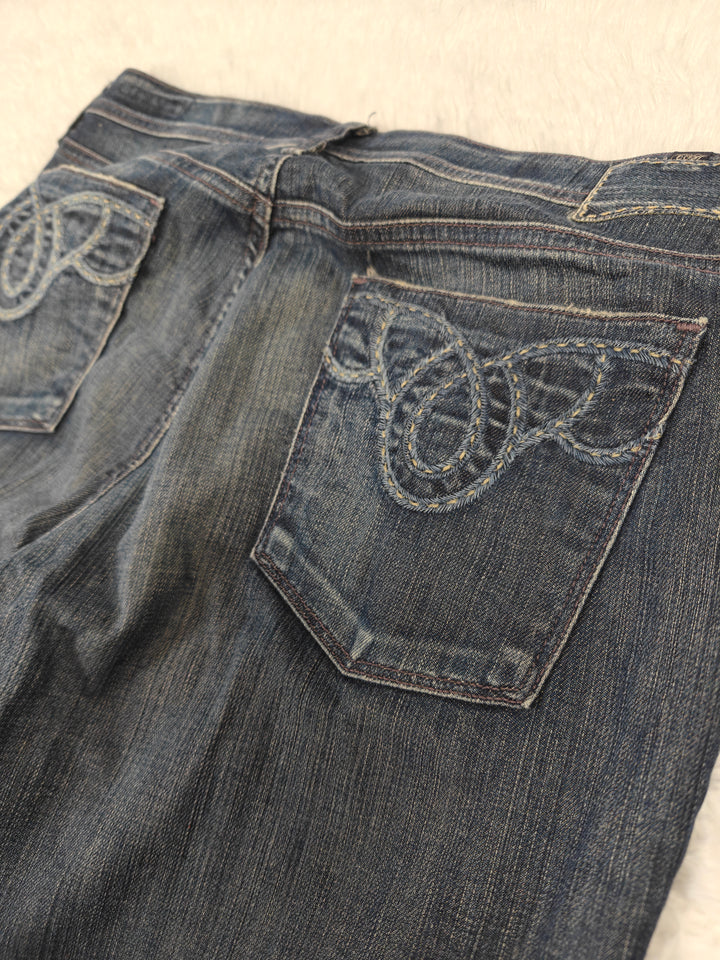 Citizens Of Humanity Womens Ingrid Low Rise Flare Jeans Blue Size 32