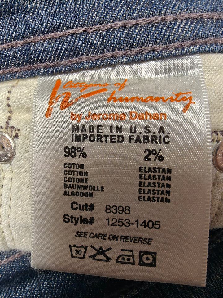 Citizens Of Humanity Womens Ingrid Low Rise Flare Jeans Blue Size 32