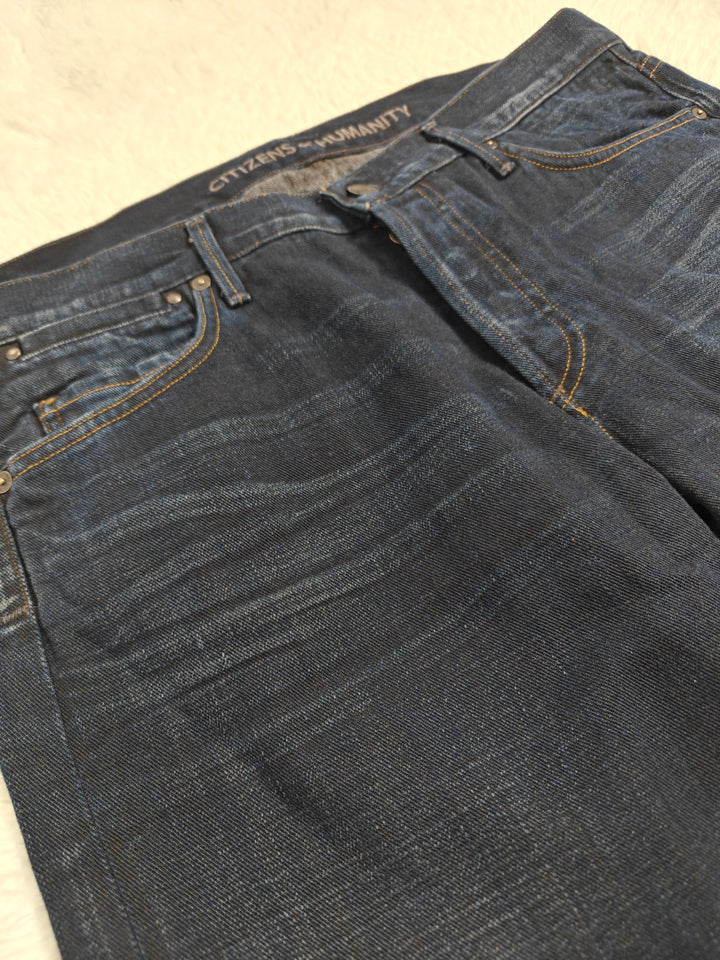 Citizens Of Humanity Womens Riley Boy Bootcut Jeans Dark Indigo Size 32