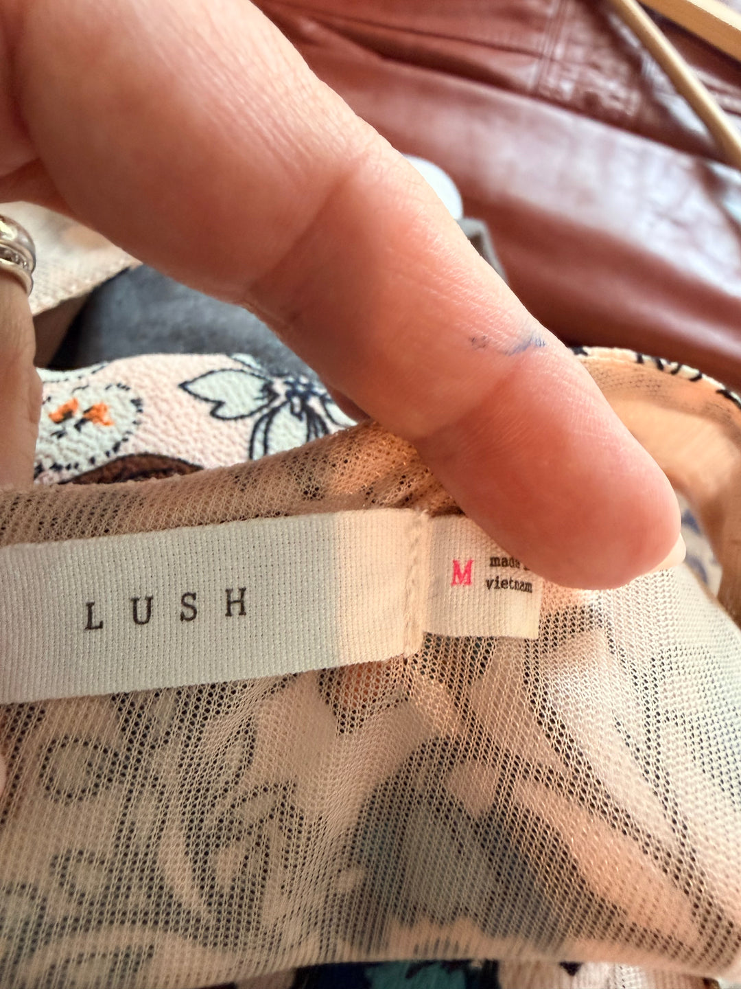 Pink Floral Dress by Lush Ladies Size M