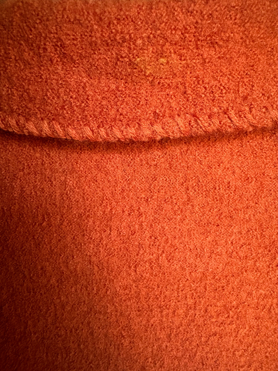 Vintage Sarah Pumpkin Orange 100% Wool Full Zip Jacket Blazer XL