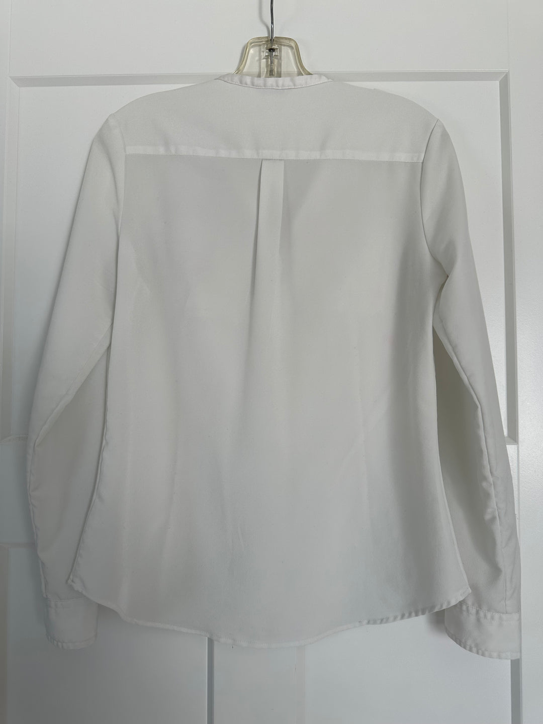 Calvin Klein White Convertible Sleeve Button-Down Dress Shirt Size S