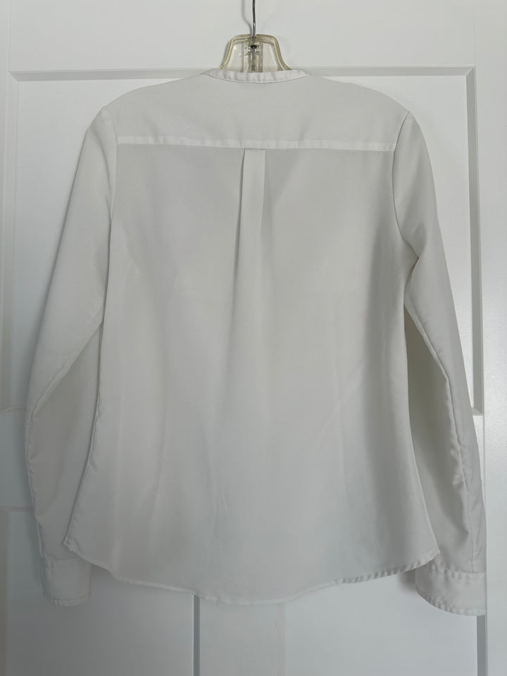 Calvin Klein White Convertible Sleeve Button-Down Dress Shirt Size S