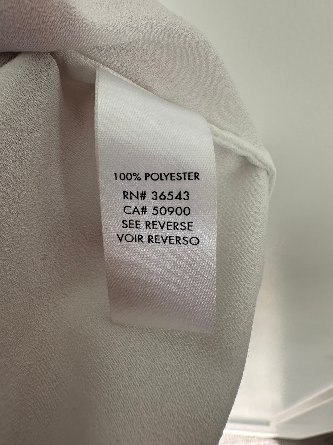 Calvin Klein White Convertible Sleeve Button-Down Dress Shirt Size S