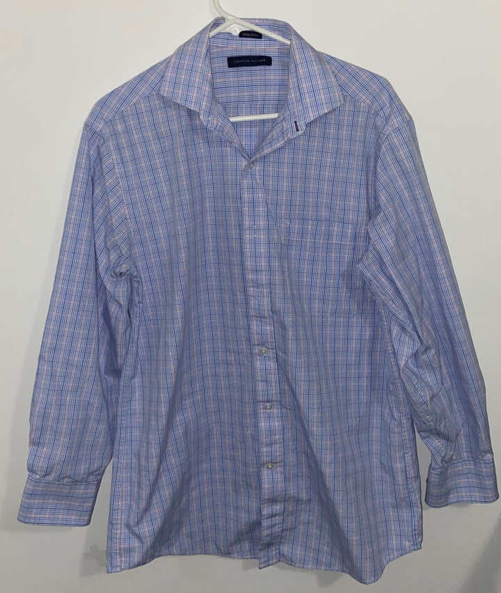 Tommy Hilfiger Men's M Checkered Long Sleeve Button-Up