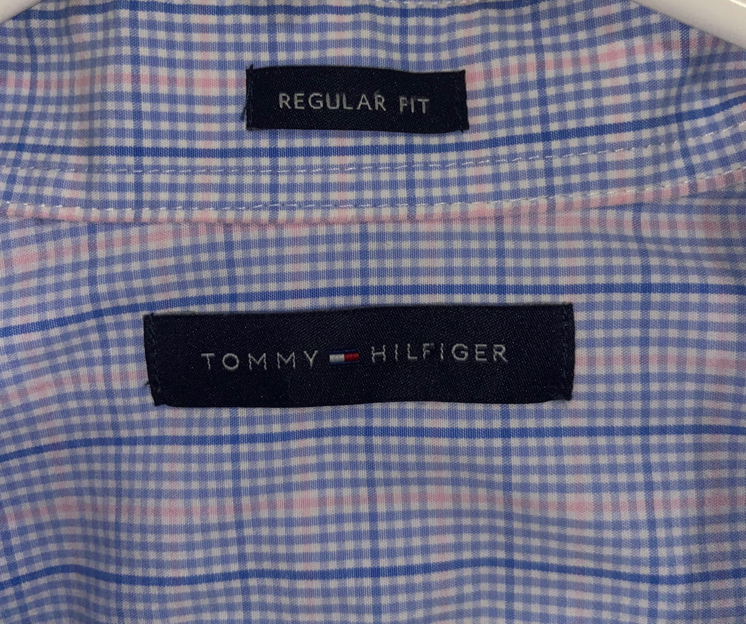 Tommy Hilfiger Men's M Checkered Long Sleeve Button-Up