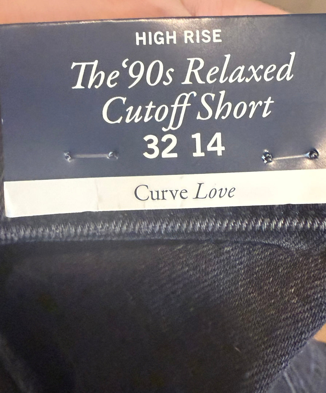 Abercrombie &amp; Fitch Curve Love 90s Relaxed Cutoff Shorts Black Size 32 NWT Y2K