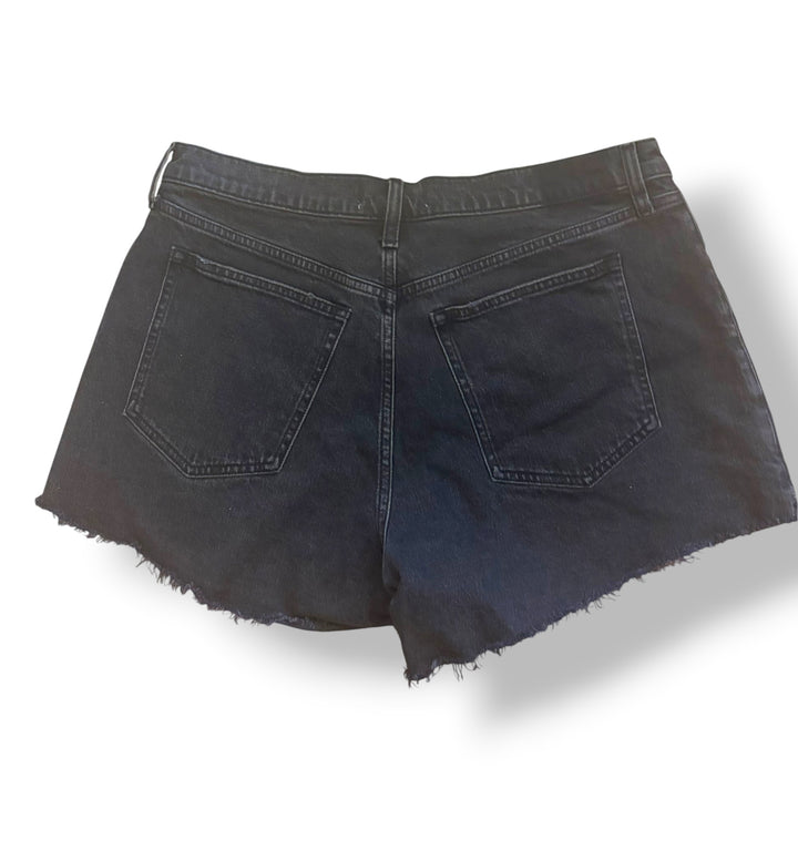 Abercrombie &amp; Fitch Curve Love 90s Relaxed Cutoff Shorts Black Size 32 NWT Y2K