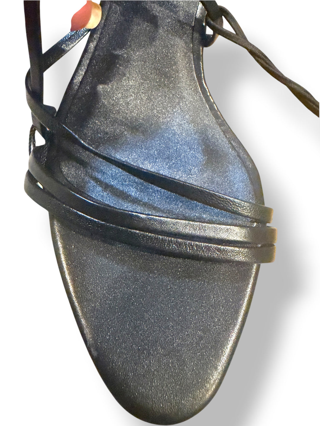 Zara Black Strappy Kitten Heel Sandals Size 40 US 9 Cocktail Formal NWT
