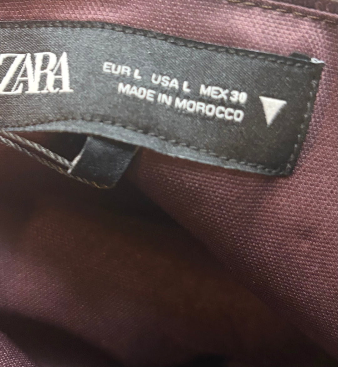 Zara Burgundy Velvet Corset Peplum Top Size L NWT Strapless Cocktail Going Out