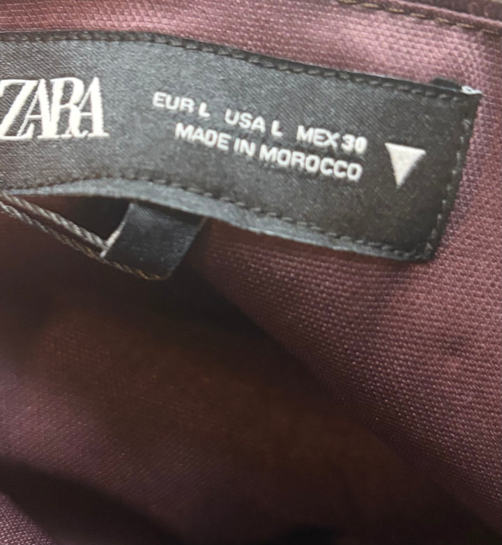 Zara Burgundy Velvet Corset Peplum Top Size L NWT Strapless Cocktail Going Out