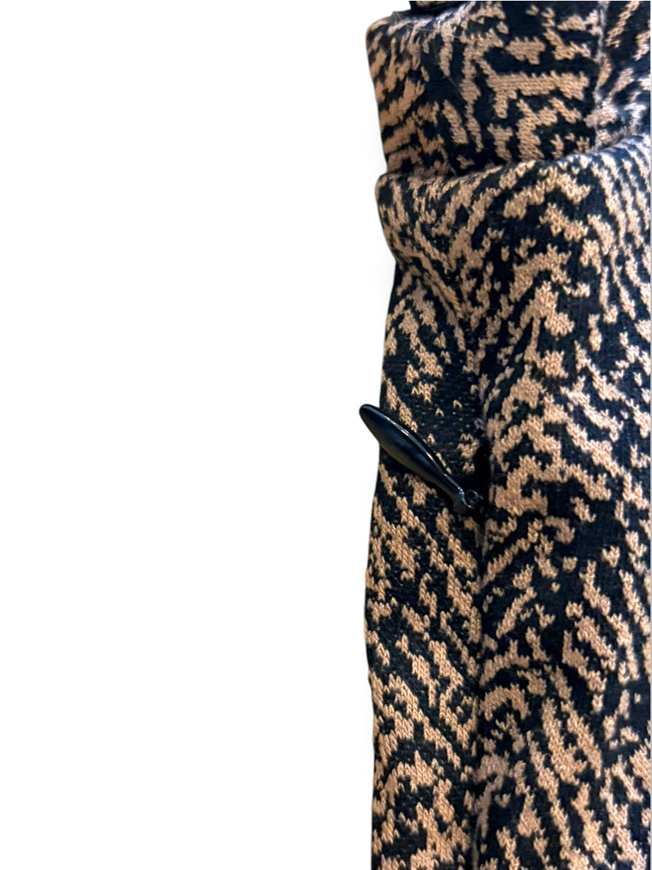 Express Brown Black Herringbone Belted Sheath Dress Size M NWT Dark Academia