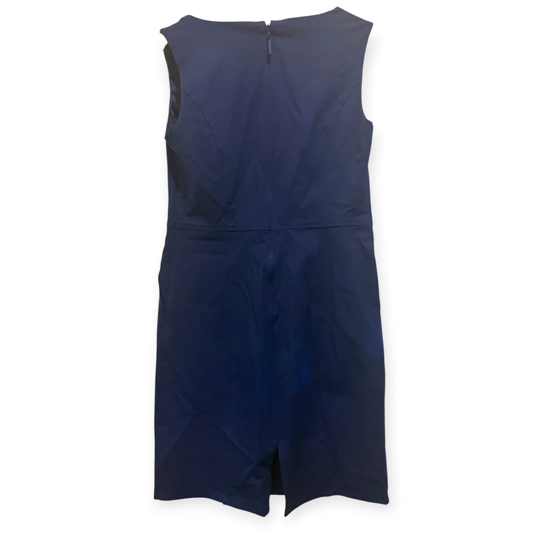 Isaac Mizrahi Live Navy Blue Sheath Dress 2P V Neck Sleeveless Workwear
