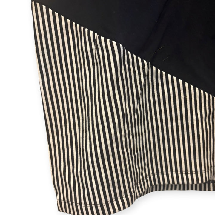 Sport Savvy Black &amp; White Striped Asymmetrical Collared Dress – Size XXS