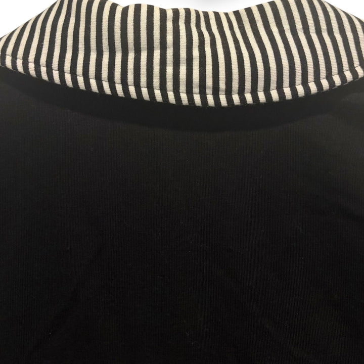 Sport Savvy Black &amp; White Striped Asymmetrical Collared Dress – Size XXS