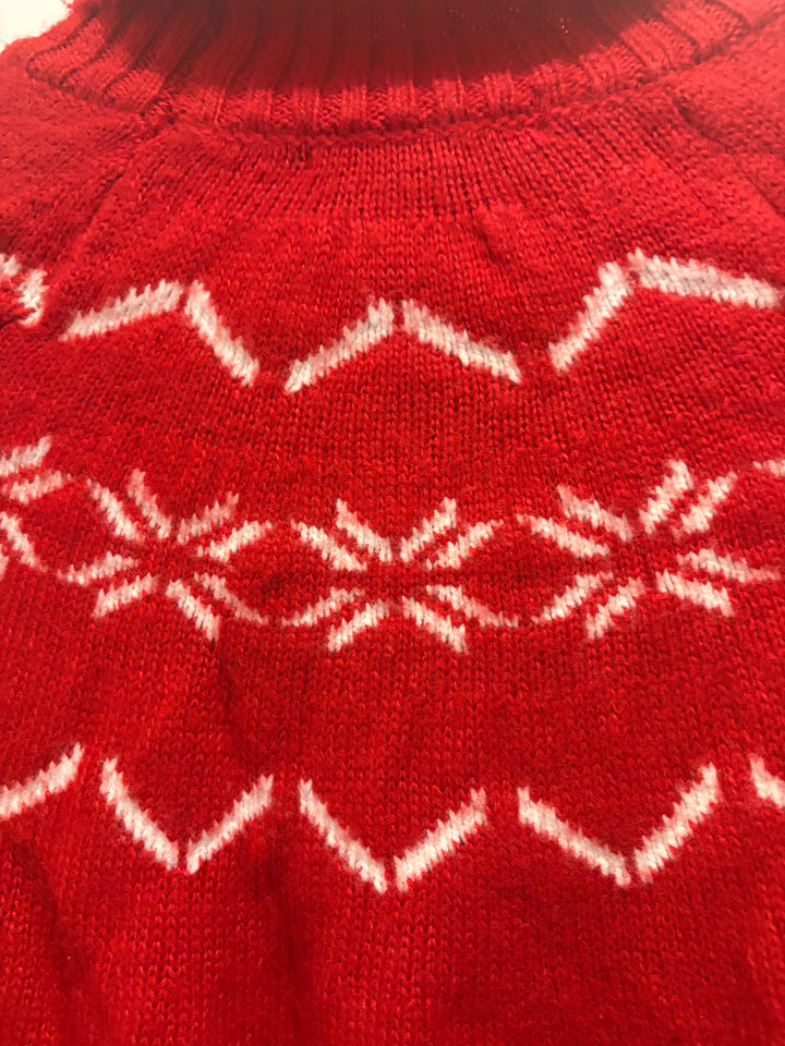 Kate And Mallory Red White Snowflake Fair Isle Christmas Sweater Small