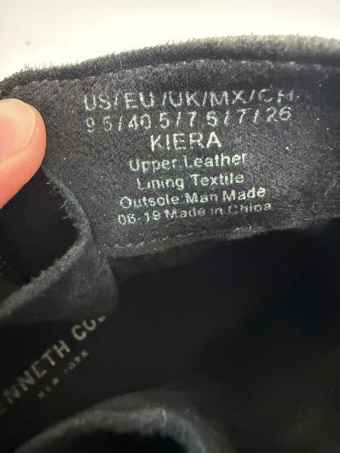 Kenneth Cole Kiera Dark Gray Suede Wedge Booties Sz9.5