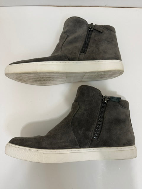 Kenneth Cole Kiera Dark Gray Suede Wedge Booties Sz9.5