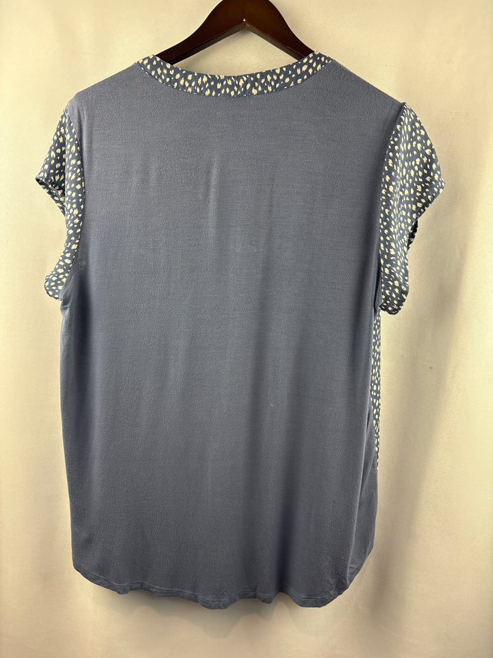 Women’s Paper Moon Blue w/ White Patterned Blouse