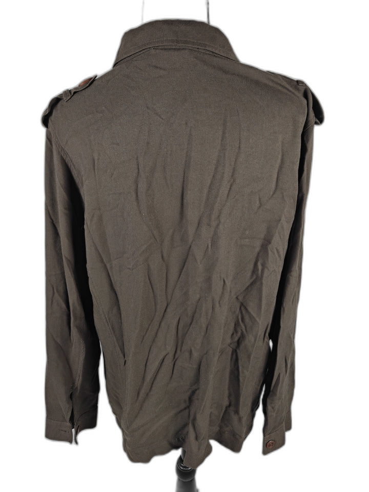 Women’s Harlowe &amp; Graham Utility Shirt Jacket Brown Size M