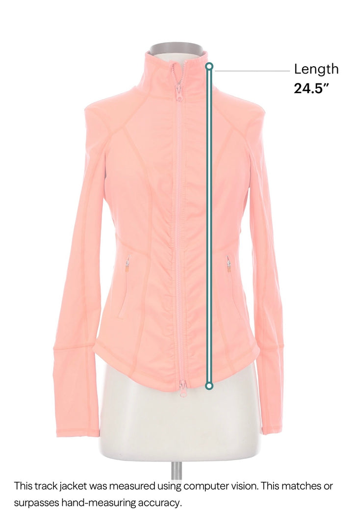 Zella Coral Ruched Zip-Up Athleisure Sporty Active Wear Long Sleeve Jacket Size S/P