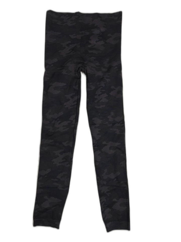 Womens Spanx Leggings Black Camo Size M