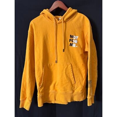 Zara "Not For Me" Yellow Hoodie L