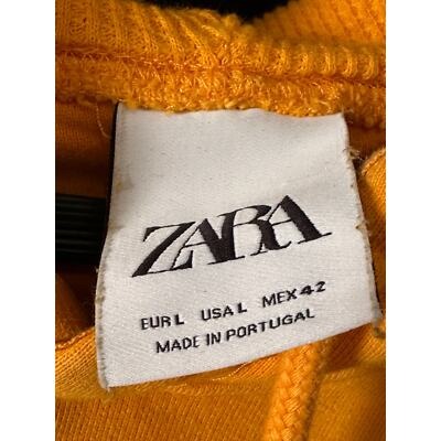 Zara "Not For Me" Yellow Hoodie L