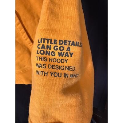 Zara "Not For Me" Yellow Hoodie L
