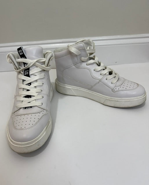 Steve Madden SM NY90 High Top Sneakers White Black Sz10