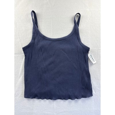 Old Navy XL Ribbed Tank Top Blue Sleeveless Casual Wear Cotton Blend