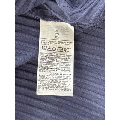 Old Navy XL Ribbed Tank Top Blue Sleeveless Casual Wear Cotton Blend