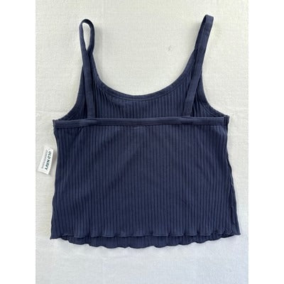 Old Navy XL Ribbed Tank Top Blue Sleeveless Casual Wear Cotton Blend